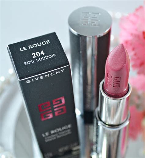 givenchy 204 rose boudoir swatch|Review & Swatches: Givenchy Le Rouge Rose .